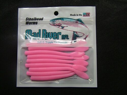 Steelhead Worms: Shrimp Pink