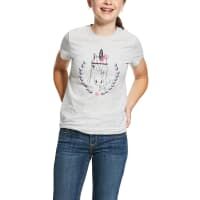 S Girls Short Sleeve Gray Tee Horse