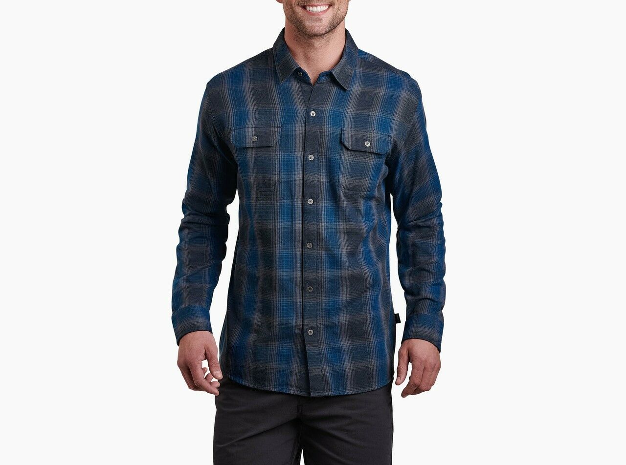 Double weave button-up give this plaid shirt a rich look with a very soft feel.