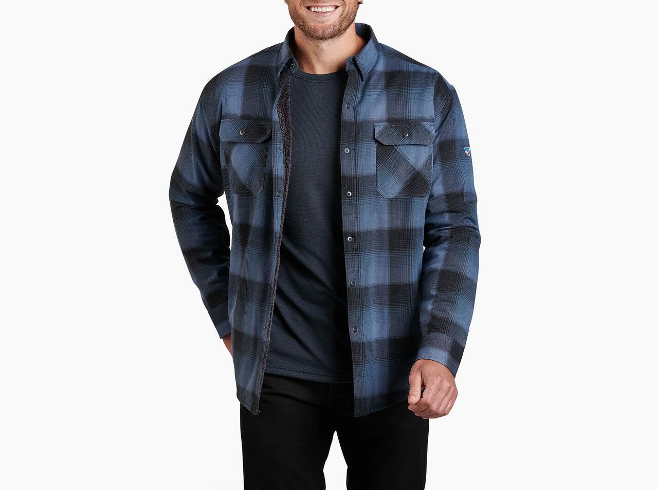 Soft fleece lining combined with a classic flannel shirt - warm and comfortable.